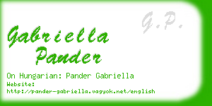 gabriella pander business card
